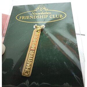 Department 56 Snowbabies Friendship Club Goldtone Charter Member Charm for Pin